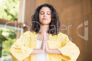 Young woman practicing yoga