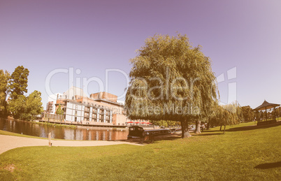 River Avon in Stratford upon Avon vintage