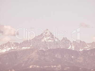 Monviso mountain vintage