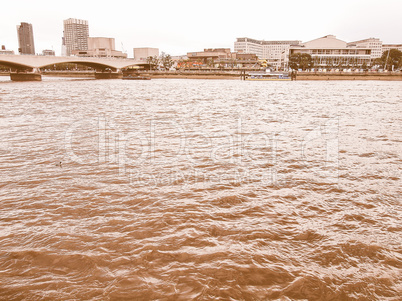 River Thames in London vintage