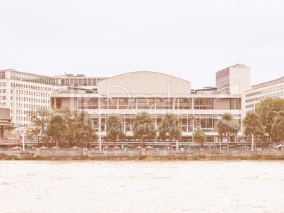 River Thames South Bank, London vintage