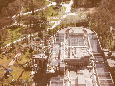 Milan aerial view vintage