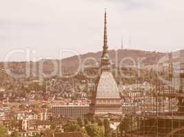 Retro looking Mole Antonelliana Turin