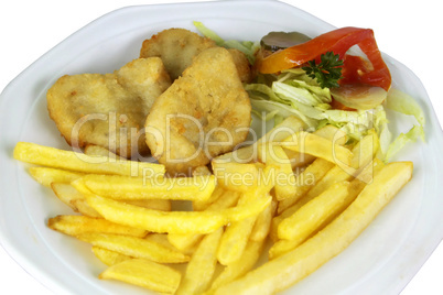 Chicken Nuggets and Fries Close Up