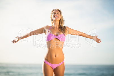 Beautiful woman relaxing on the beach