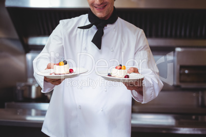 Chef holding his dish