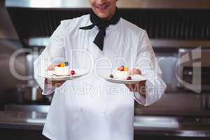 Chef holding his dish