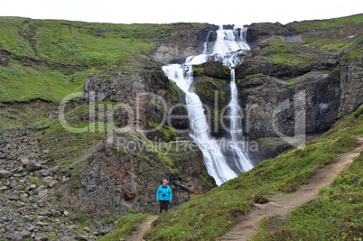 Wasserfall bei Hoftiegur, Island