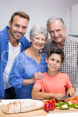 Happy family in the kitchen