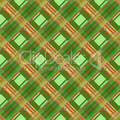 Seamless diagonal pattern in green and red