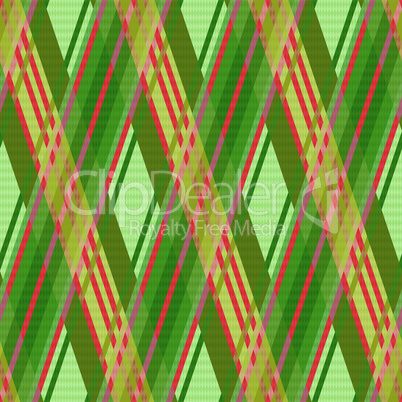 Seamless rhombic pattern in green and red