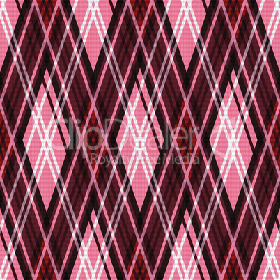 Seamless rhombic pattern in red and white