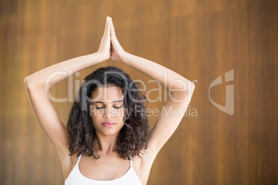 Young woman practicing yoga