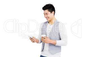 Young man using mobile phone