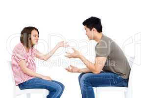 Young couple into an argument