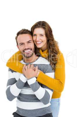 Happy young couple embracing