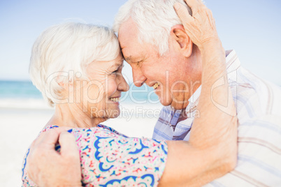 Lovely senior couple looking at each other