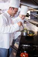 Chef preparing food in the kitchen