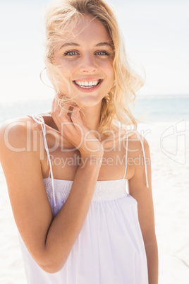 Beautiful smiling blonde woman