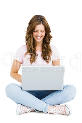 Young woman using laptop