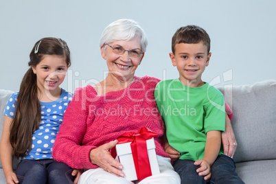 Grandmother and her grandchildren