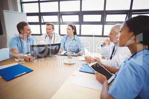 Medical team interacting in conference room