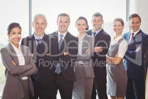 Team of businesspeople posing together