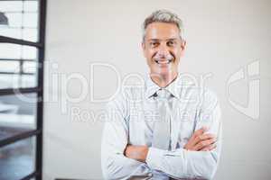 Portrait of smiling business professional with arms crossed