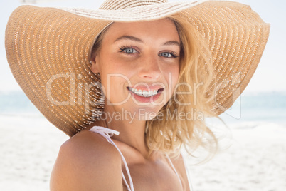 Beautiful smiling blonde woman