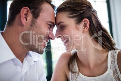 Couple on a date in a restaurant