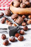 nutcracker with hazelnuts