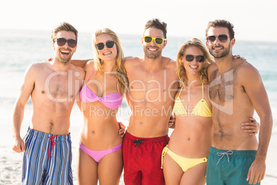 Portrait of friends at the beach