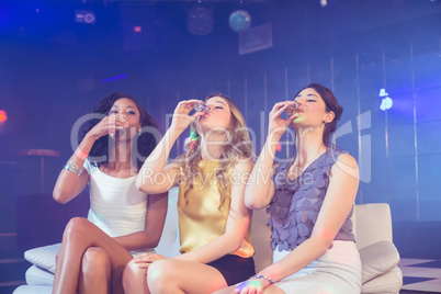 Pretty girls drinking alcohol