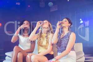 Pretty girls drinking alcohol