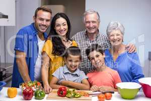 Happy family in the kitchen