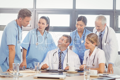 Medical team interacting in conference room