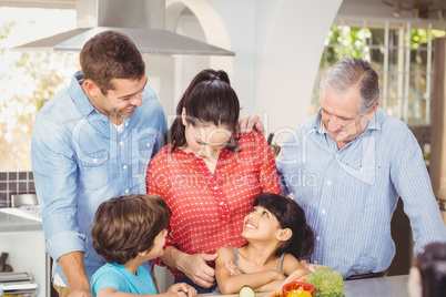 Happy family in kitchen Happy family in kitchen