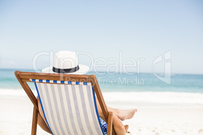 Senior man lying in a sunchair