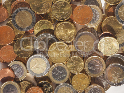 Euro coins background