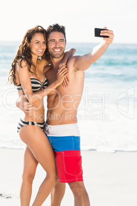 Couple taking a selfie