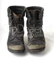 Black old military boots