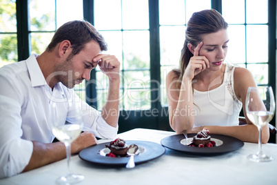 Couple into an argument on a date