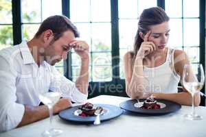 Couple into an argument on a date