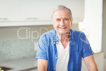 Portrait of happy senior man