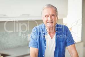 Portrait of happy senior man