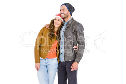 Attractive young couple embracing