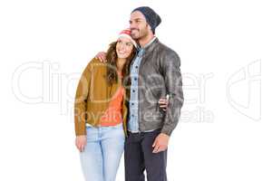 Attractive young couple embracing