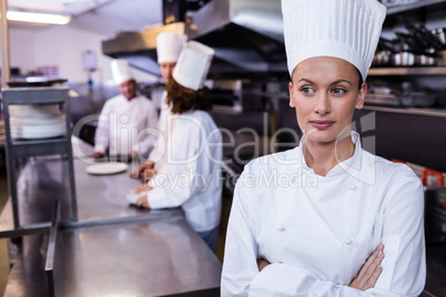 Chef standing in commercial kitchen in a restaurant