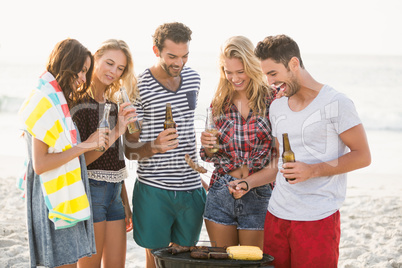 Friends having a barbecue