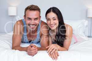 Portrait of beautiful young couple relaxing